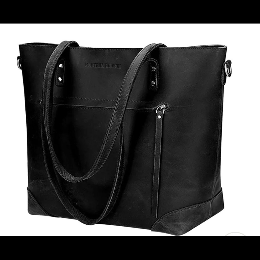 Montana Hudson Leather Handbag. Brand New Black.